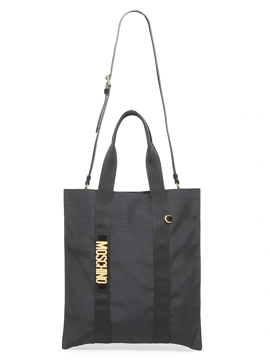 MOSCHINO Men's Logo Hardware Canvas Tote Bag | Thumbnail 7 MOSCHINO Men's Logo Hardware Canvas Tote Bag | Thumbnail 7