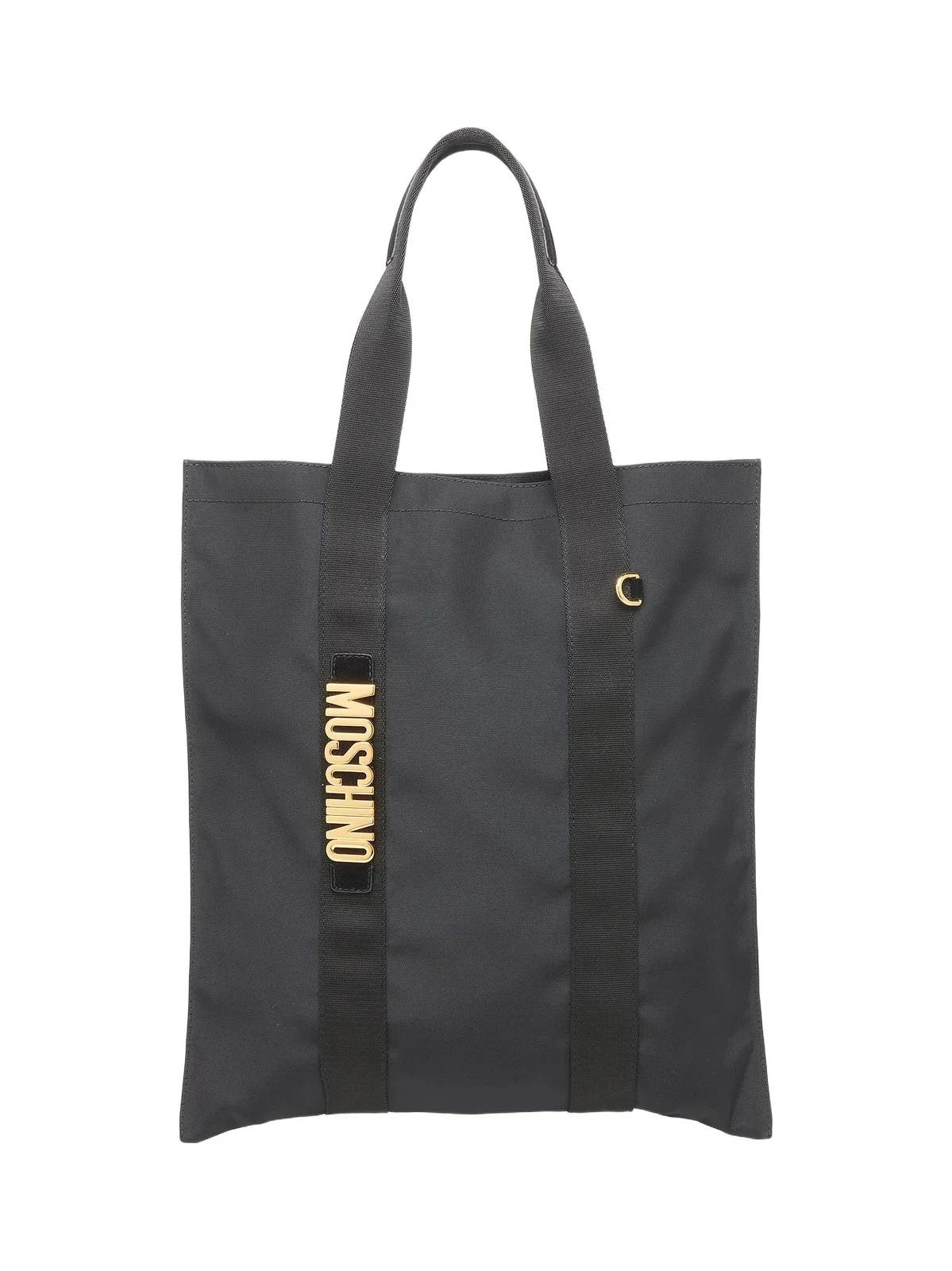 MOSCHINO Men's Logo Hardware Canvas Tote Bag