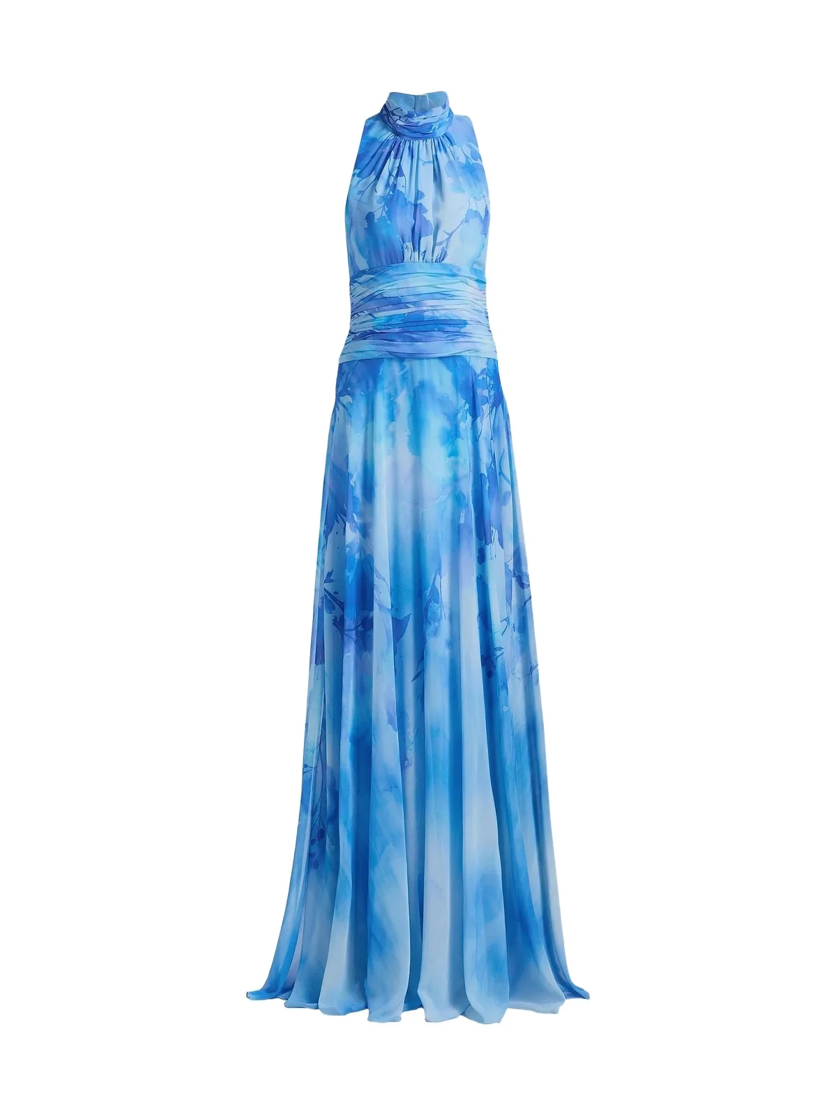 Women's Cloud Print Chiffon Gown Women's Cloud Print Chiffon Gown
