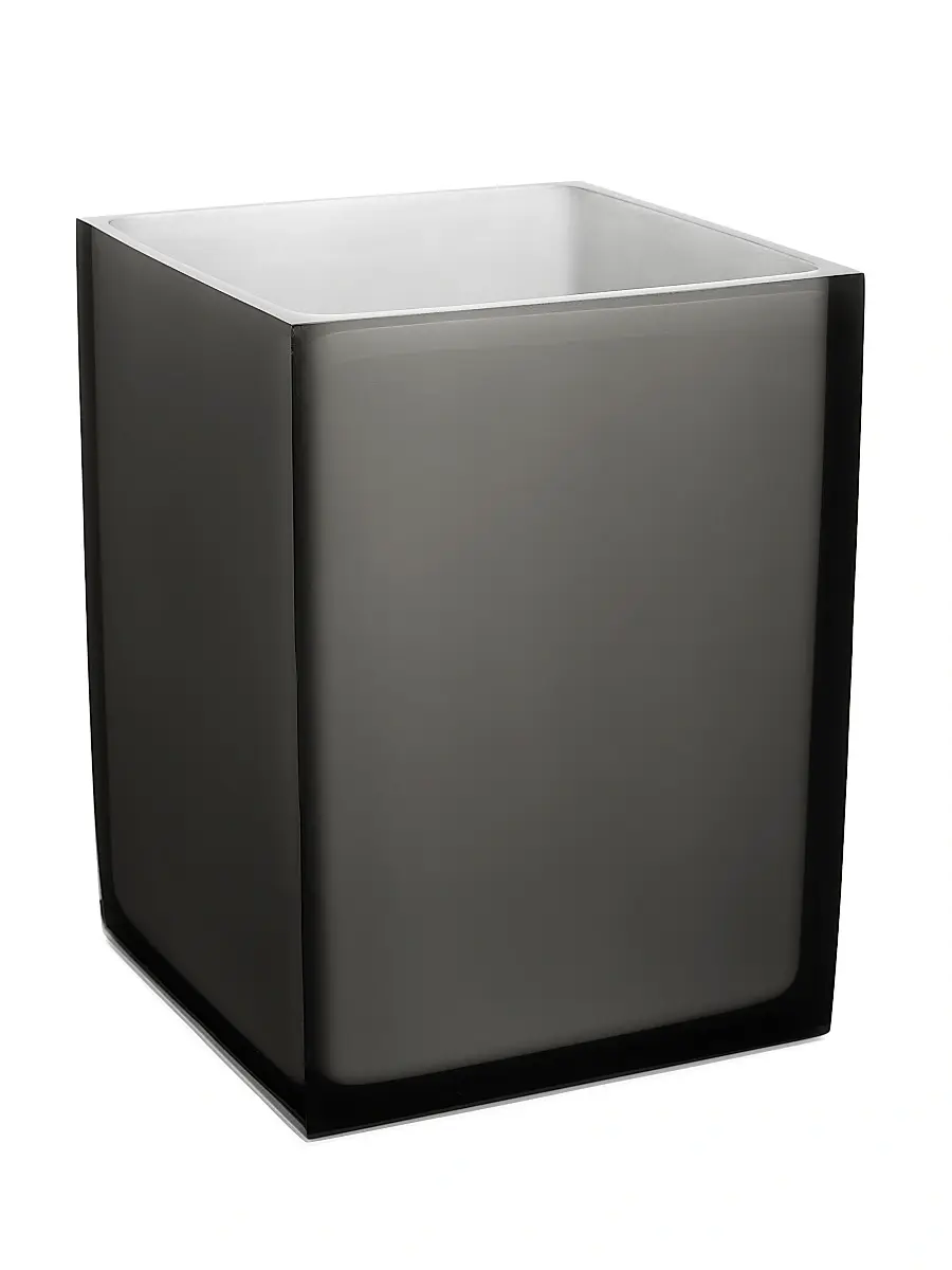 Jonathan Adler Hollywood Acrylic Wastebasket - Smoke | Image 1 Jonathan Adler Hollywood Acrylic Wastebasket - Smoke | Image 1