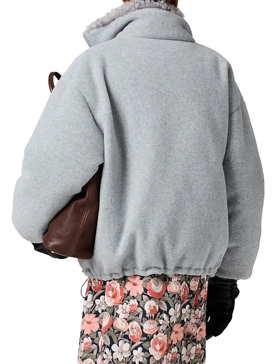 Miu Miu Women's Fleece Down Jacket | Thumbnail 3