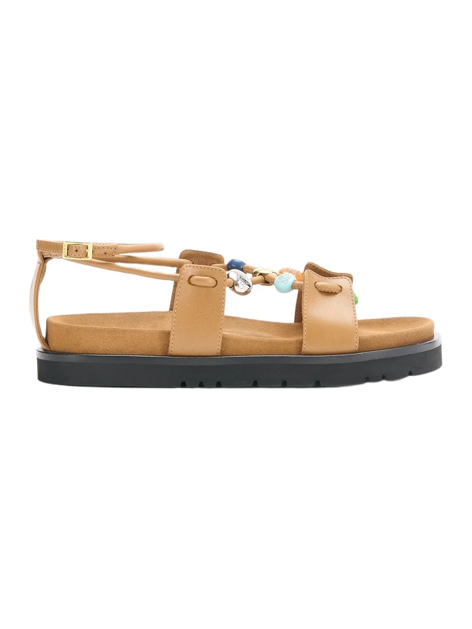Women's x Paula's Ibiza Pebble Beads Fussbett Leather Sandals Women's x Paula's Ibiza Pebble Beads Fussbett Leather Sandals