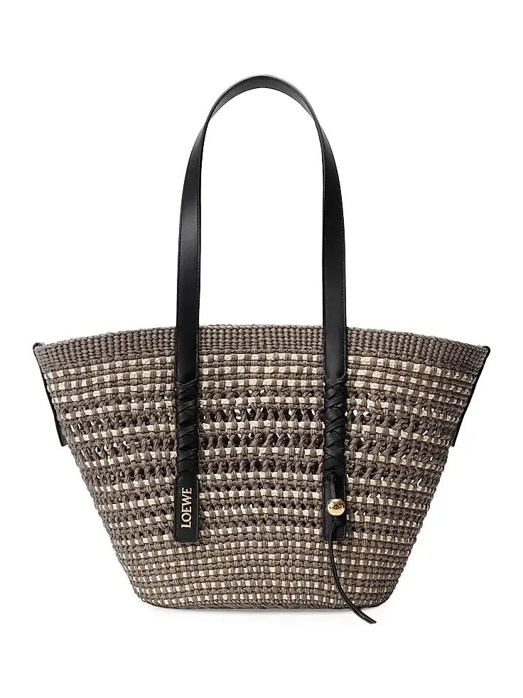 Women's x Paula's Ibiza Medium Braided Raffia Basket Bag