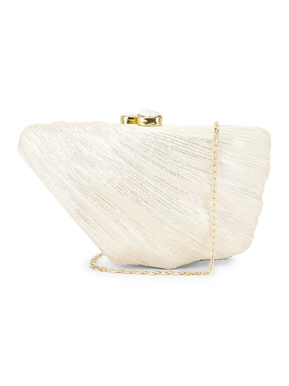 Emm Kuo Saline Fan Shaped Evening Clutch