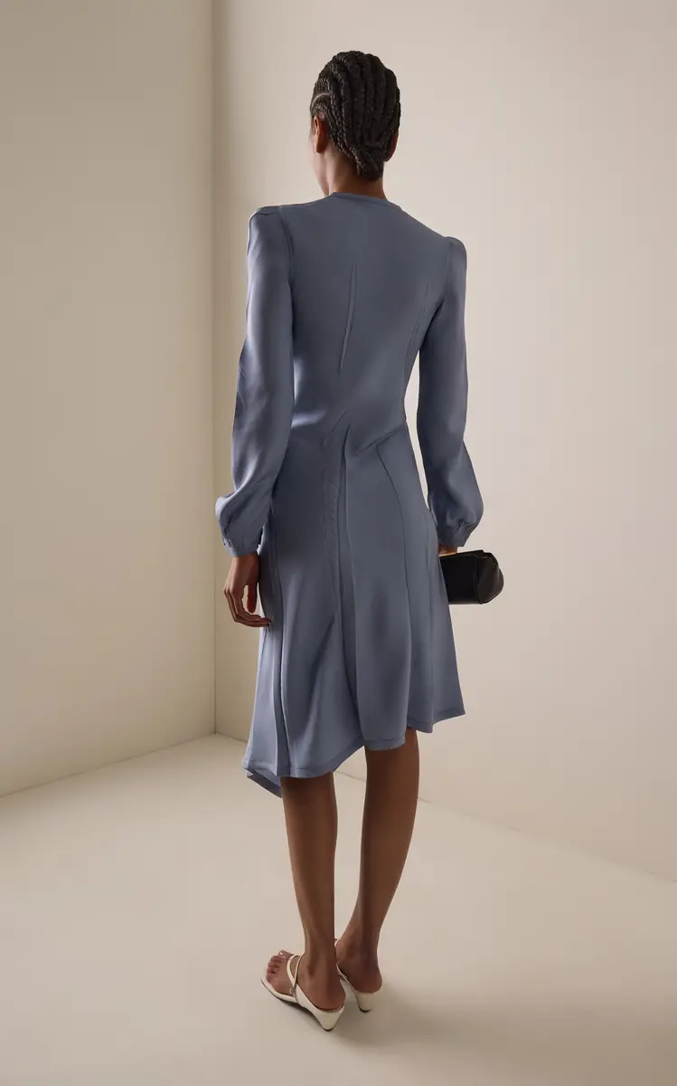 Lemaire Creased Bias Twill Midi Dress | Thumbnail 4 Lemaire Creased Bias Twill Midi Dress | Thumbnail 4