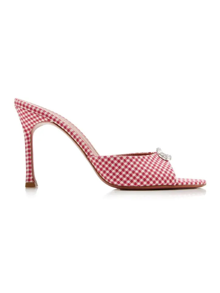 Mini Camelia Crystal Gingham Sandals Mini Camelia Crystal Gingham Sandals