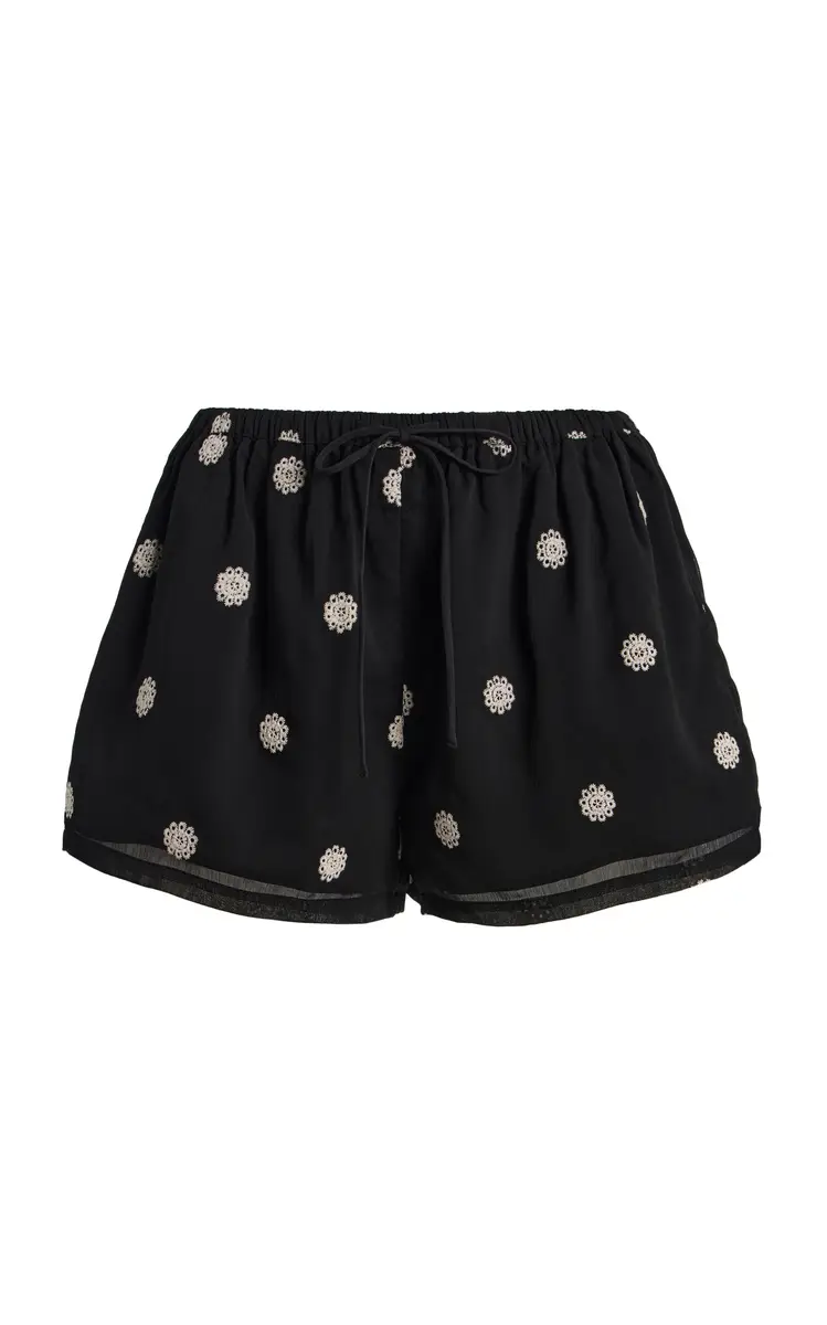 ELCE Elle Embroidered Crepe Shorts | Thumbnail 8 ELCE Elle Embroidered Crepe Shorts | Thumbnail 8