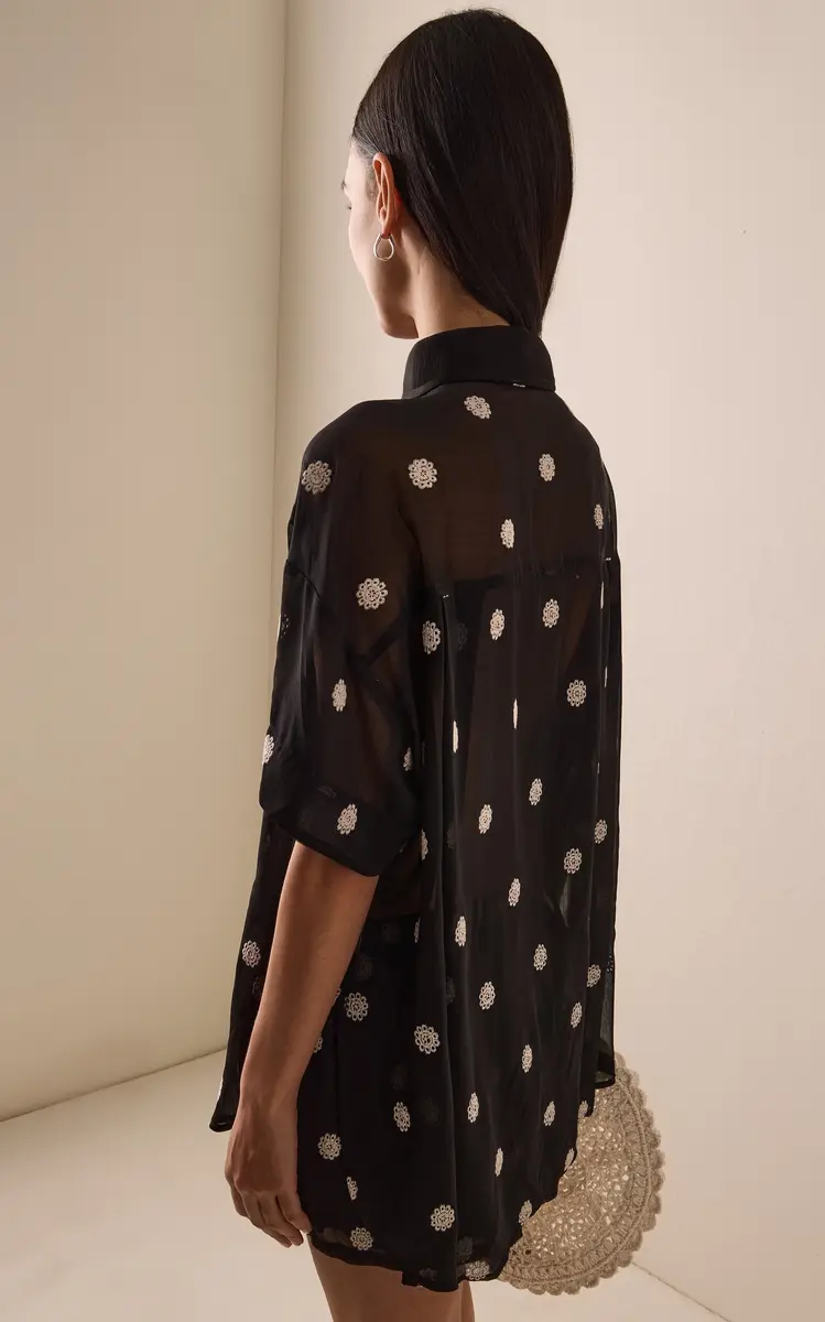 ELCE Elle Embroidered Chiffon Shirt | Thumbnail 4