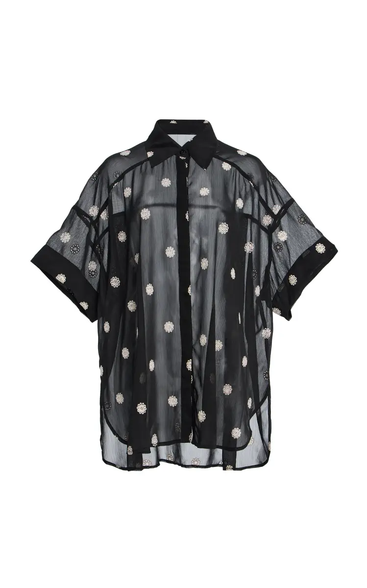 ELCE Elle Embroidered Chiffon Shirt | Thumbnail 6