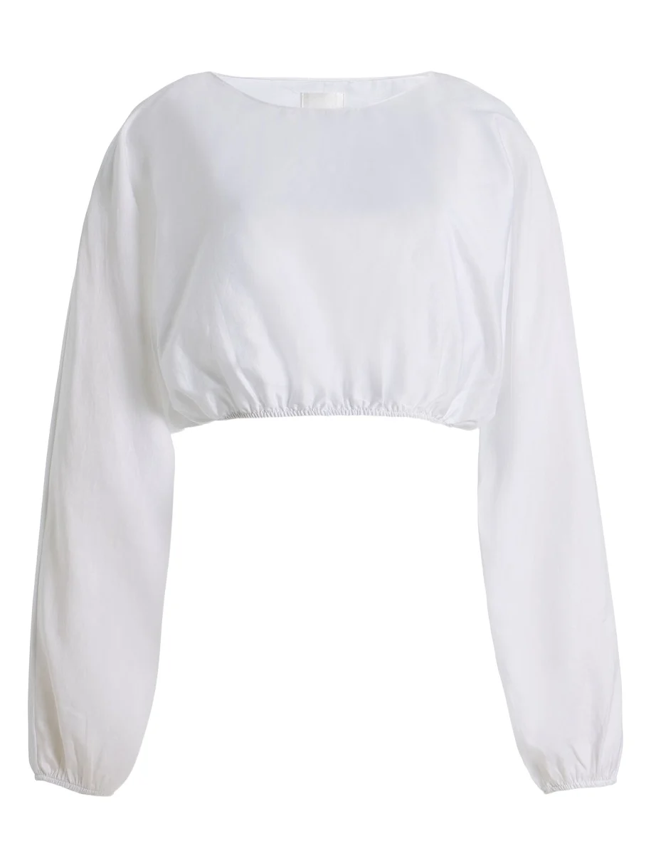 LESET Yoko Cotton Blouson Top