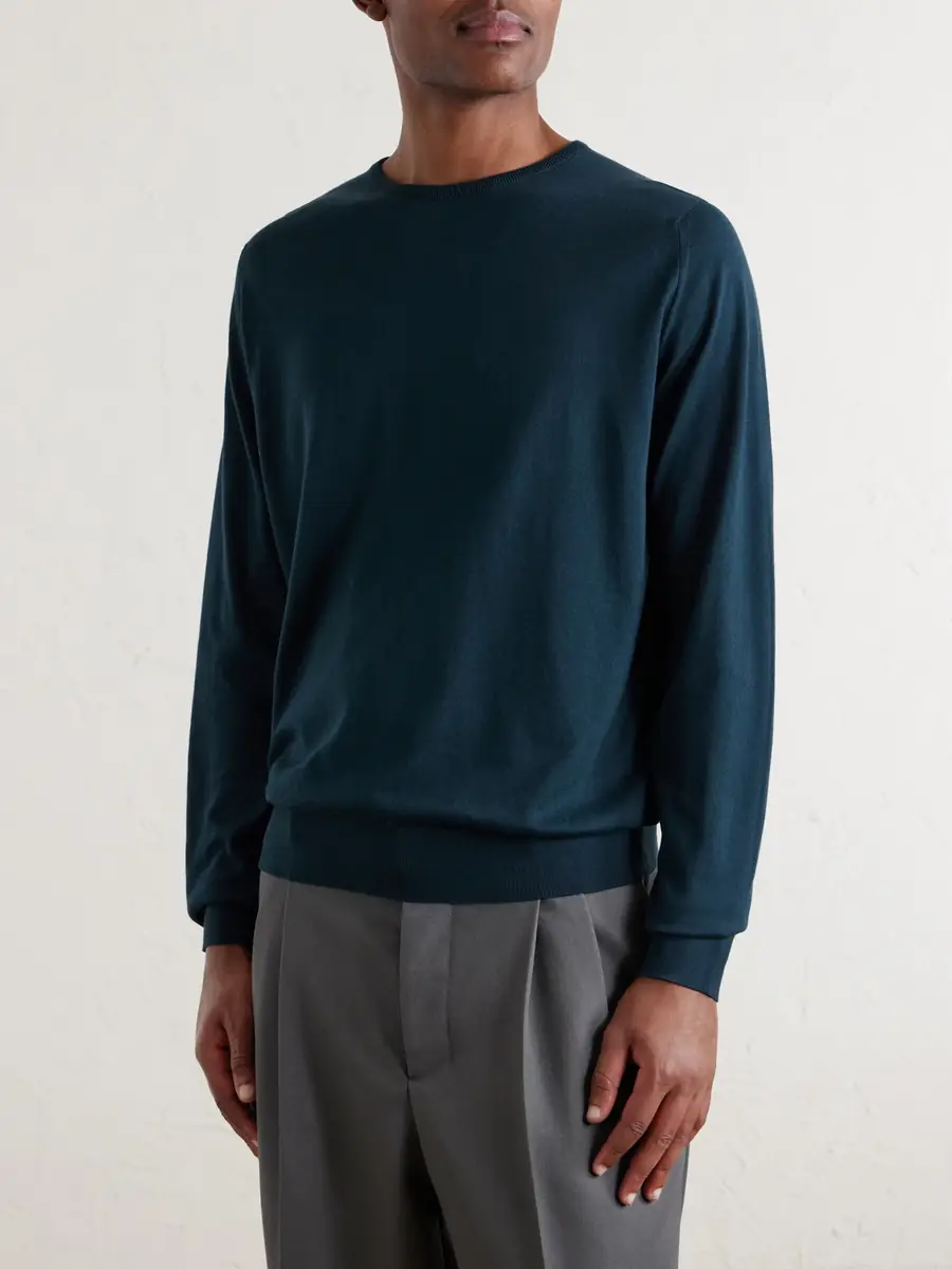 John Smedley Hatfield Sea Island Cotton Sweater - Men | Thumbnail 3