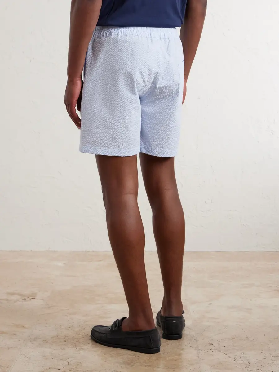 Portuguese Flannel Atlantico Straight-Leg Cotton-Seersucker Shorts - Men | Thumbnail 4 Portuguese Flannel Atlantico Straight-Leg Cotton-Seersucker Shorts - Men | Thumbnail 4