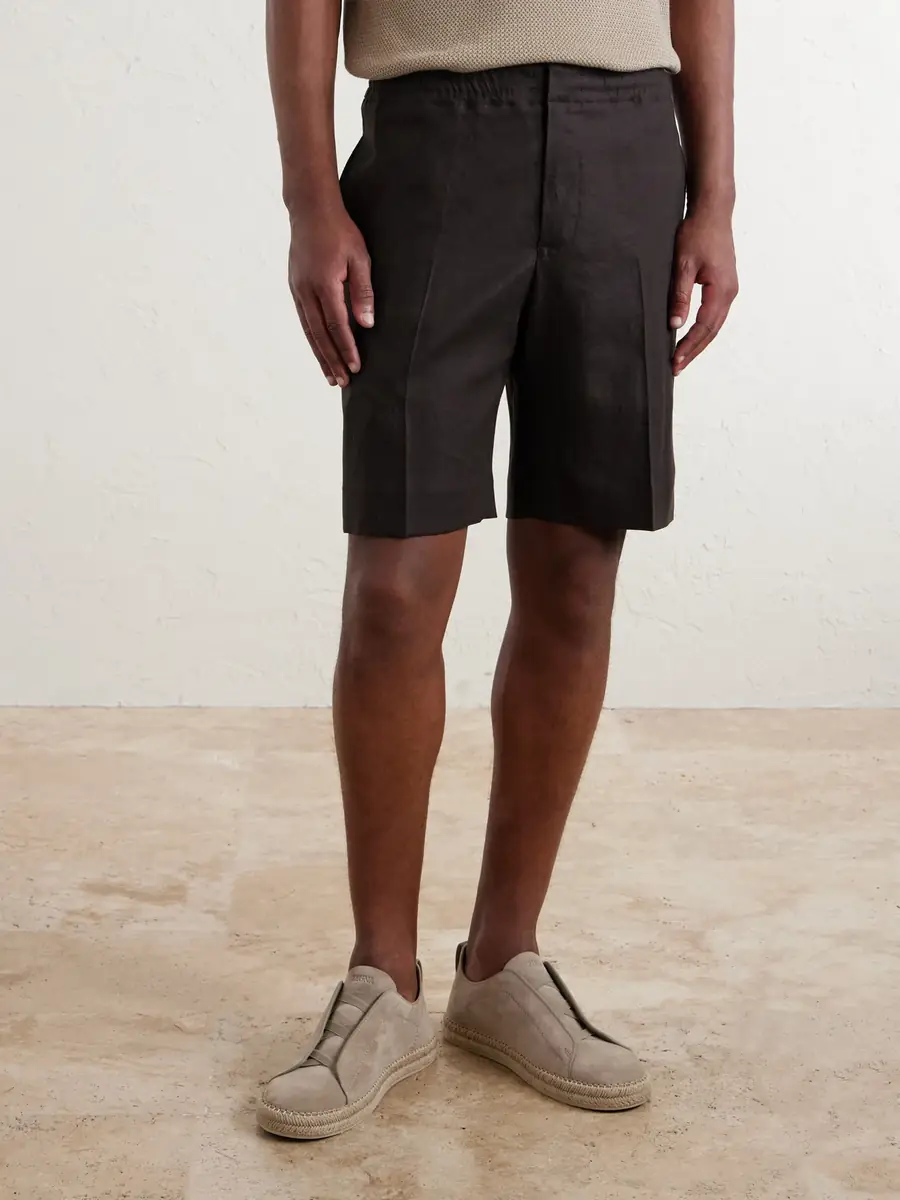 Zegna Oasi Straight-Leg Linen Shorts - Men | Thumbnail 3 Zegna Oasi Straight-Leg Linen Shorts - Men | Thumbnail 3