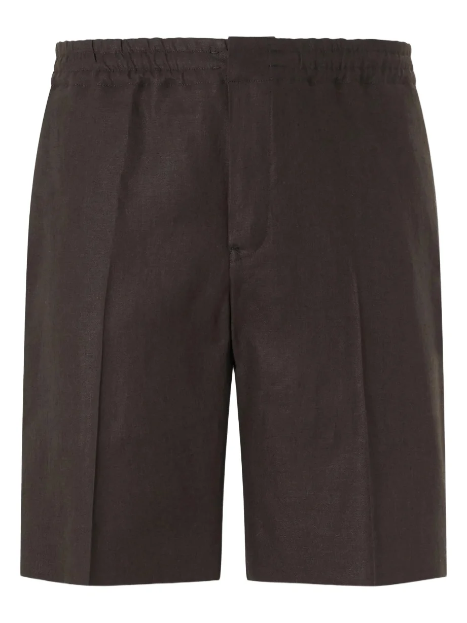 Zegna Oasi Straight-Leg Linen Shorts - Men