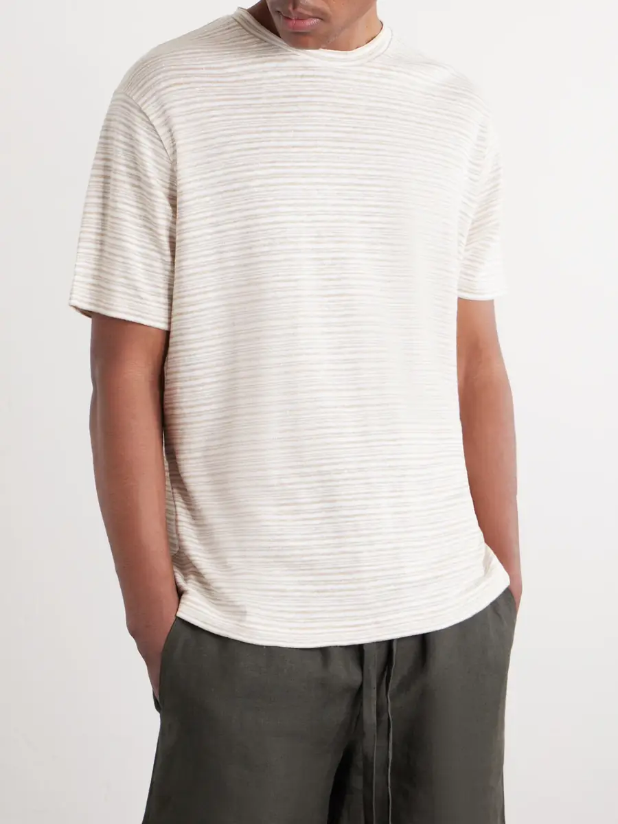 MR P. Striped Linen T-Shirt - Men | Thumbnail 3