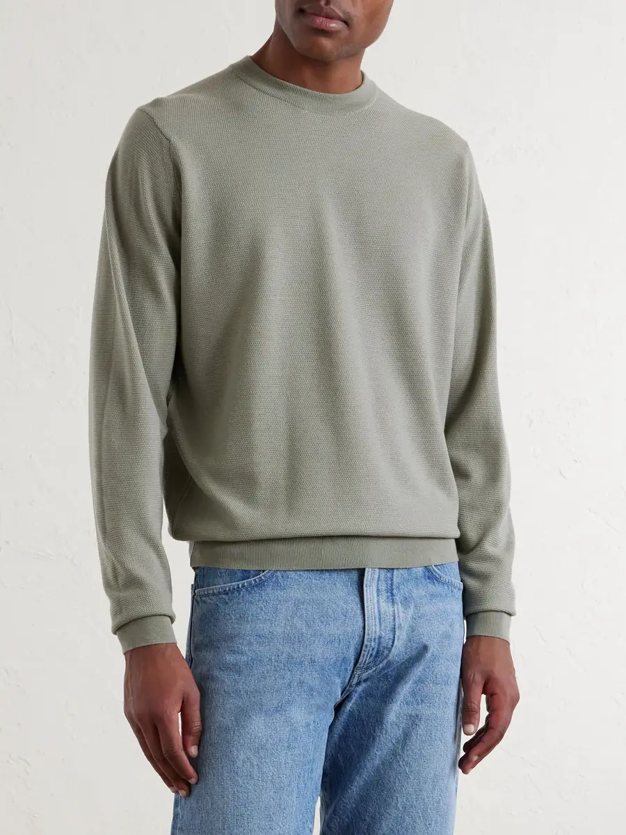 John Smedley Honeycomb-Knit Merino Wool Sweater - Men | Thumbnail 3 John Smedley Honeycomb-Knit Merino Wool Sweater - Men | Thumbnail 3