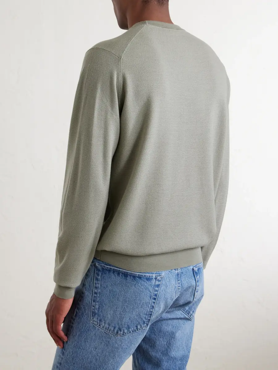 John Smedley Honeycomb-Knit Merino Wool Sweater - Men | Thumbnail 4 John Smedley Honeycomb-Knit Merino Wool Sweater - Men | Thumbnail 4
