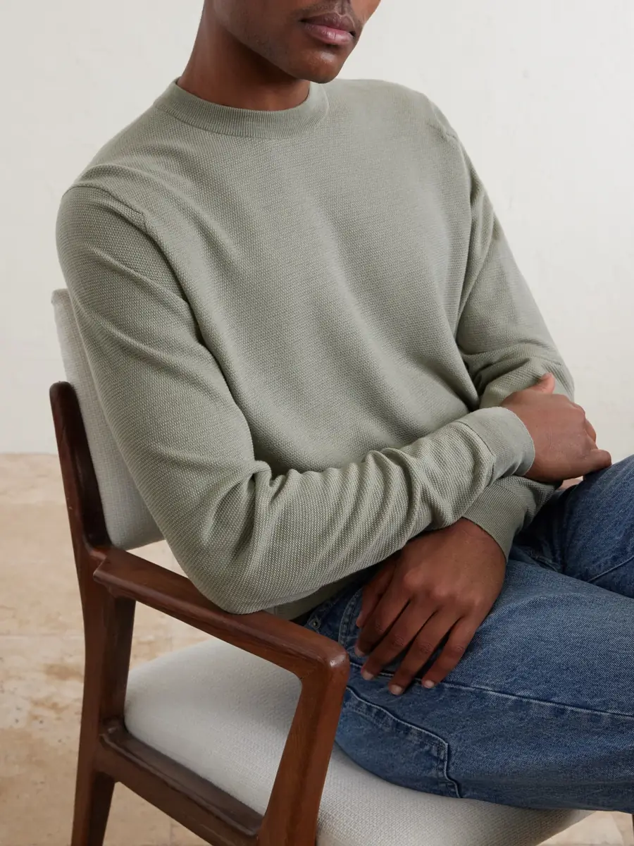 John Smedley Honeycomb-Knit Merino Wool Sweater - Men | Thumbnail 5 John Smedley Honeycomb-Knit Merino Wool Sweater - Men | Thumbnail 5
