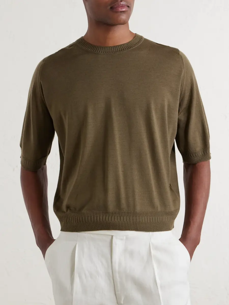 John Smedley Bill Nighy Merino Wool T-Shirt - Men | Thumbnail 3 John Smedley Bill Nighy Merino Wool T-Shirt - Men | Thumbnail 3