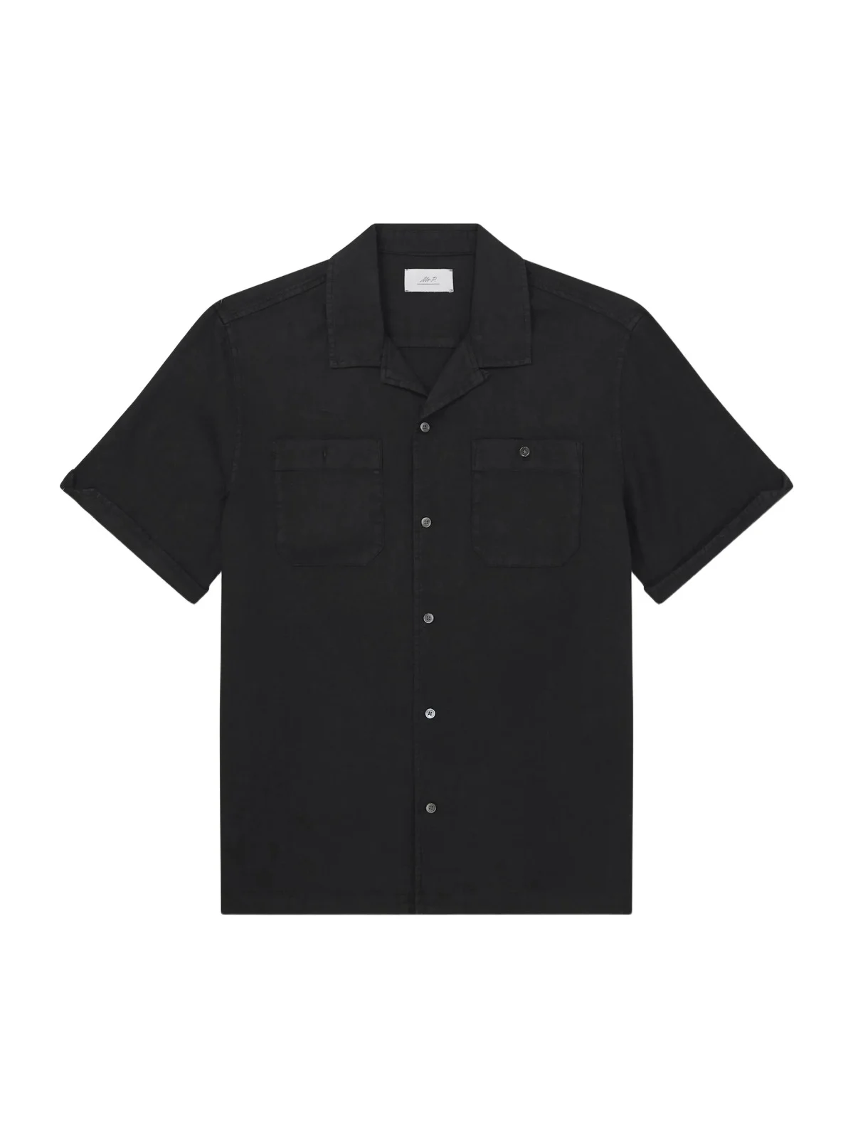 Convertible-Collar Garment-Dyed Linen Shirt - Men