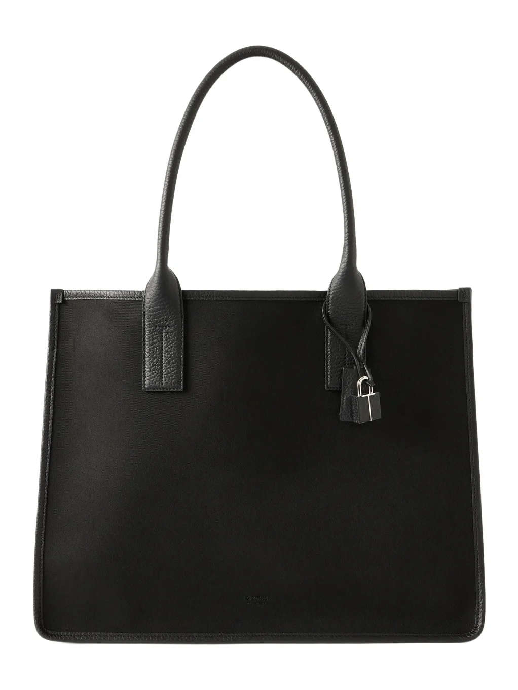East-West Leather-Trimmed Cotton-Canvas Tote Bag - Men
