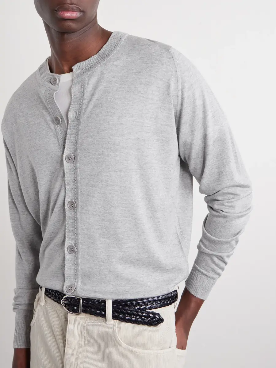 John Smedley Bill Nighy Merino Wool Cardigan - Men | Thumbnail 5 John Smedley Bill Nighy Merino Wool Cardigan - Men | Thumbnail 5