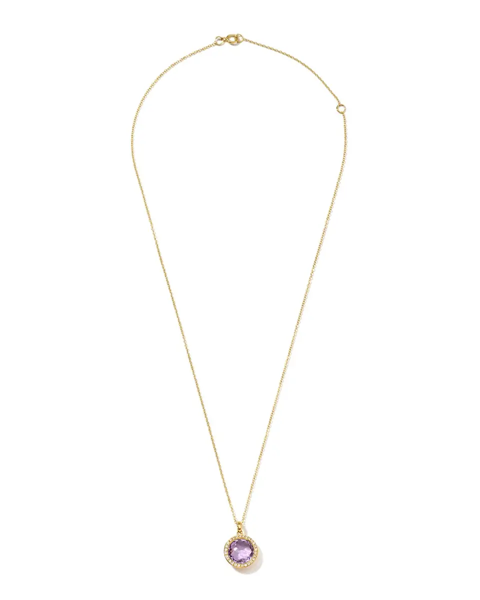 Ippolita Small Pendant Necklace in 18K Gold with Diamonds | Thumbnail 2