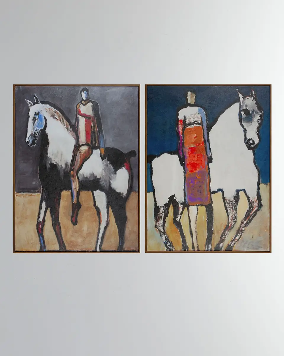 Shadow Catchers "White Horse Orange Rider" Wall Art | Thumbnail 2 Shadow Catchers "White Horse Orange Rider" Wall Art | Thumbnail 2