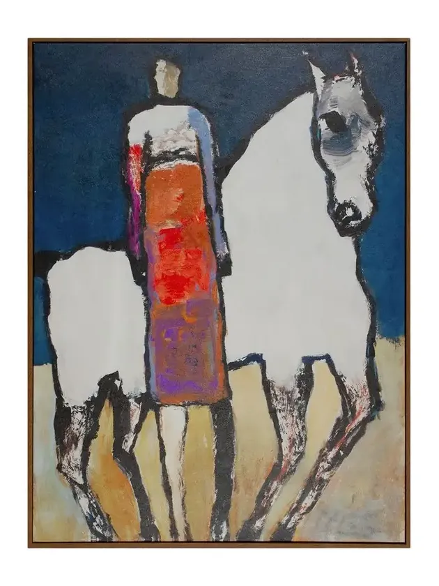 Shadow Catchers "White Horse Orange Rider" Wall Art