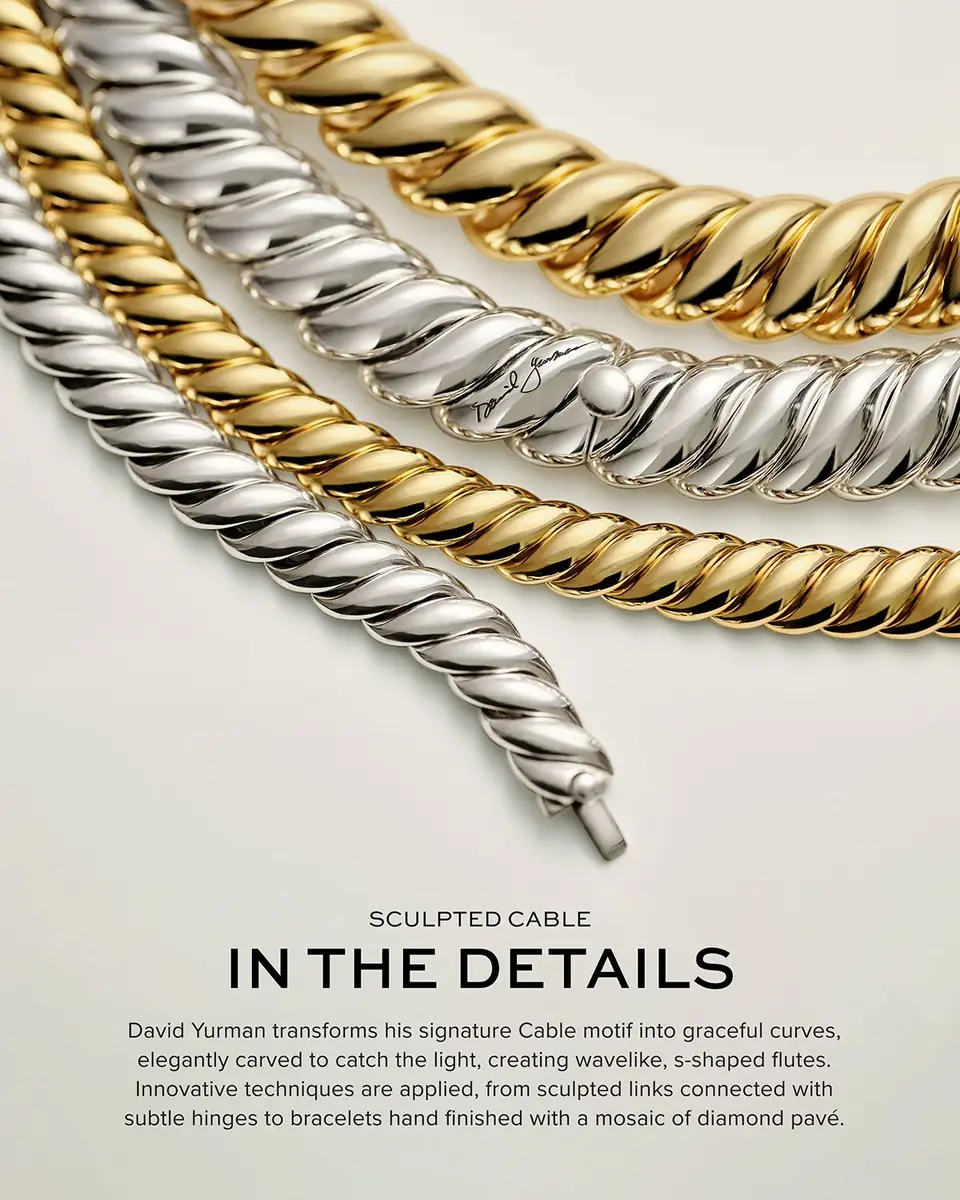 David Yurman 7.5mm Sculpted Cable Ring in 18K Gold | Thumbnail 10