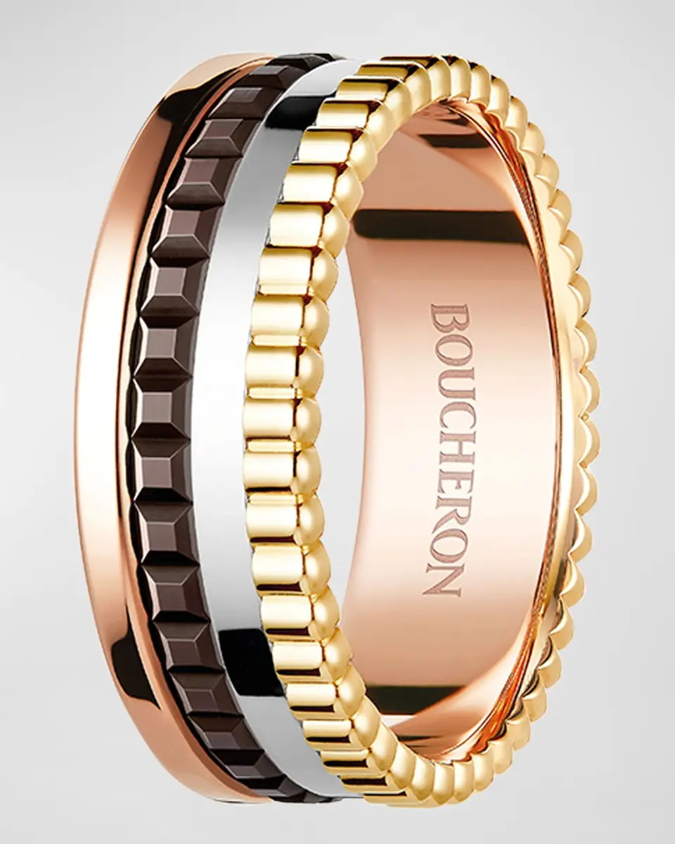 Boucheron Quatre 18K Gold Classique Small Band Ring | Thumbnail 3 Boucheron Quatre 18K Gold Classique Small Band Ring | Thumbnail 3