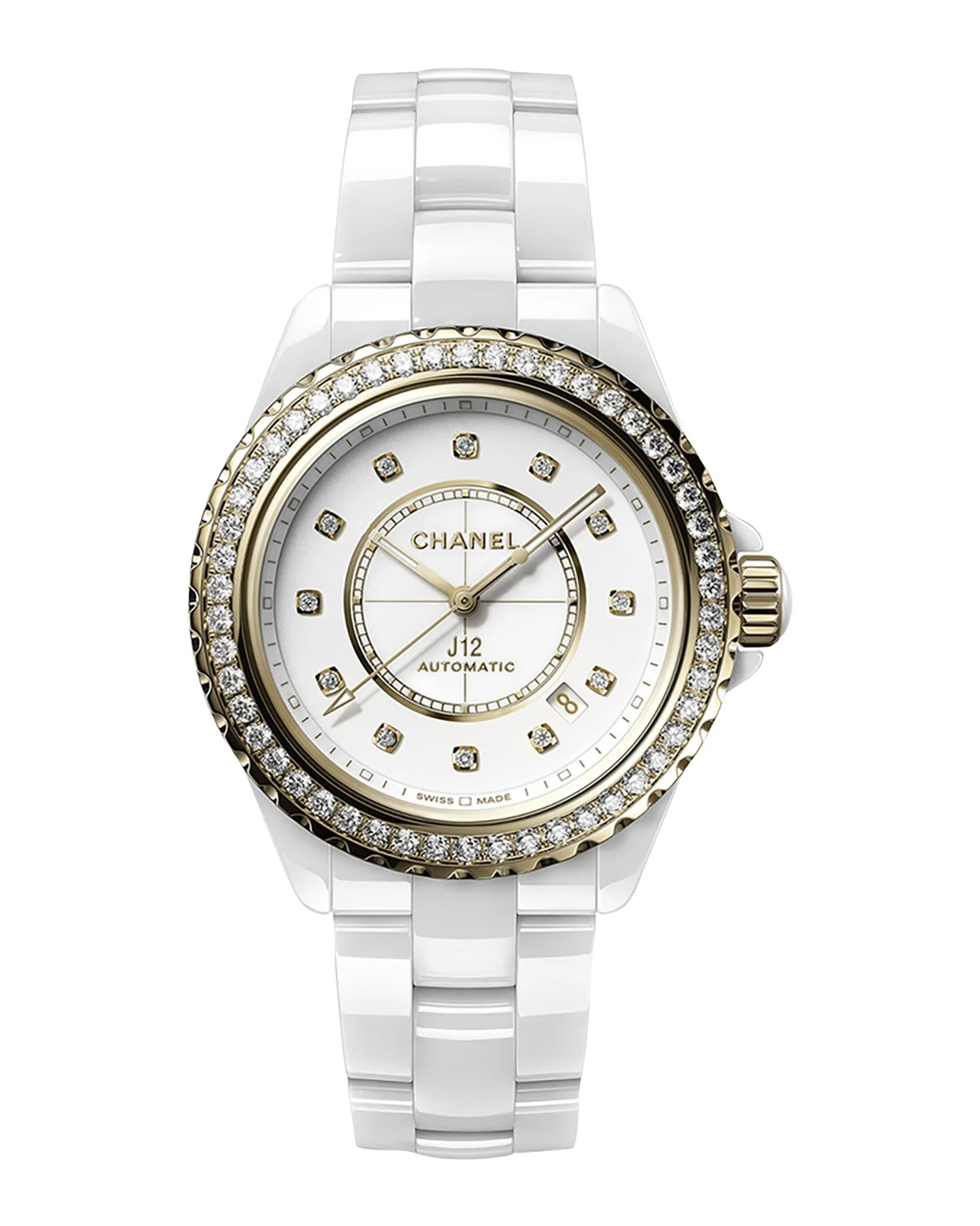 Chanel J12 DIAMOND BEZEL WATCH CALIBER 12.1, 38 MM