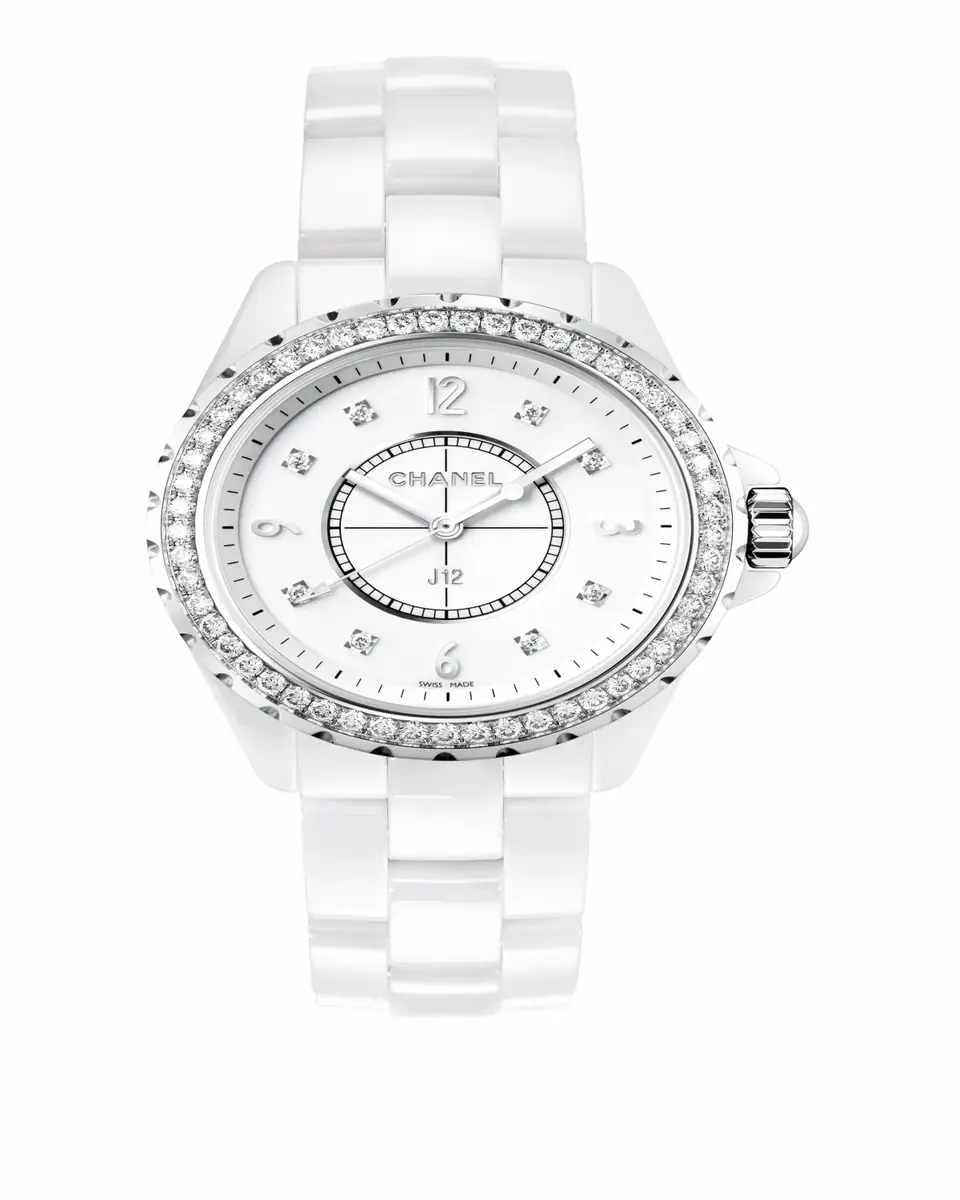 Chanel J12 33MM WHITE SINGLE ROW DIAMOND BEZEL WATCH | Thumbnail 2