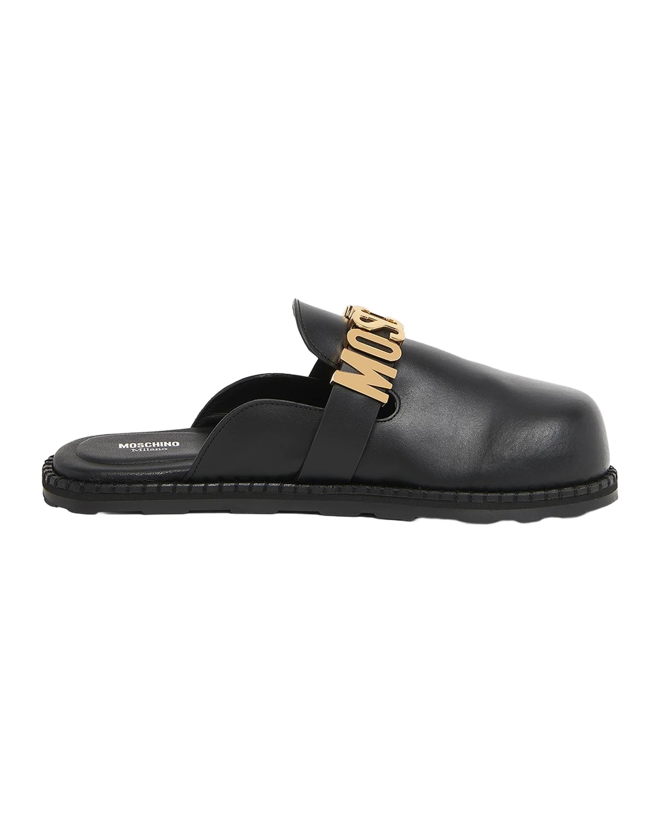 Men's M Logo Leather Mules