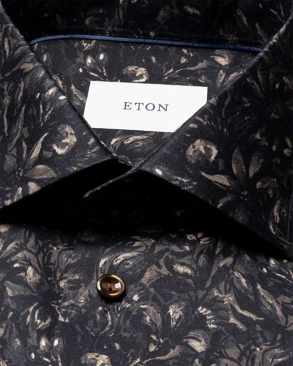 Eton Men's Slim Fit Floral Twill Dress Shirt | Thumbnail 6 Eton Men's Slim Fit Floral Twill Dress Shirt | Thumbnail 6