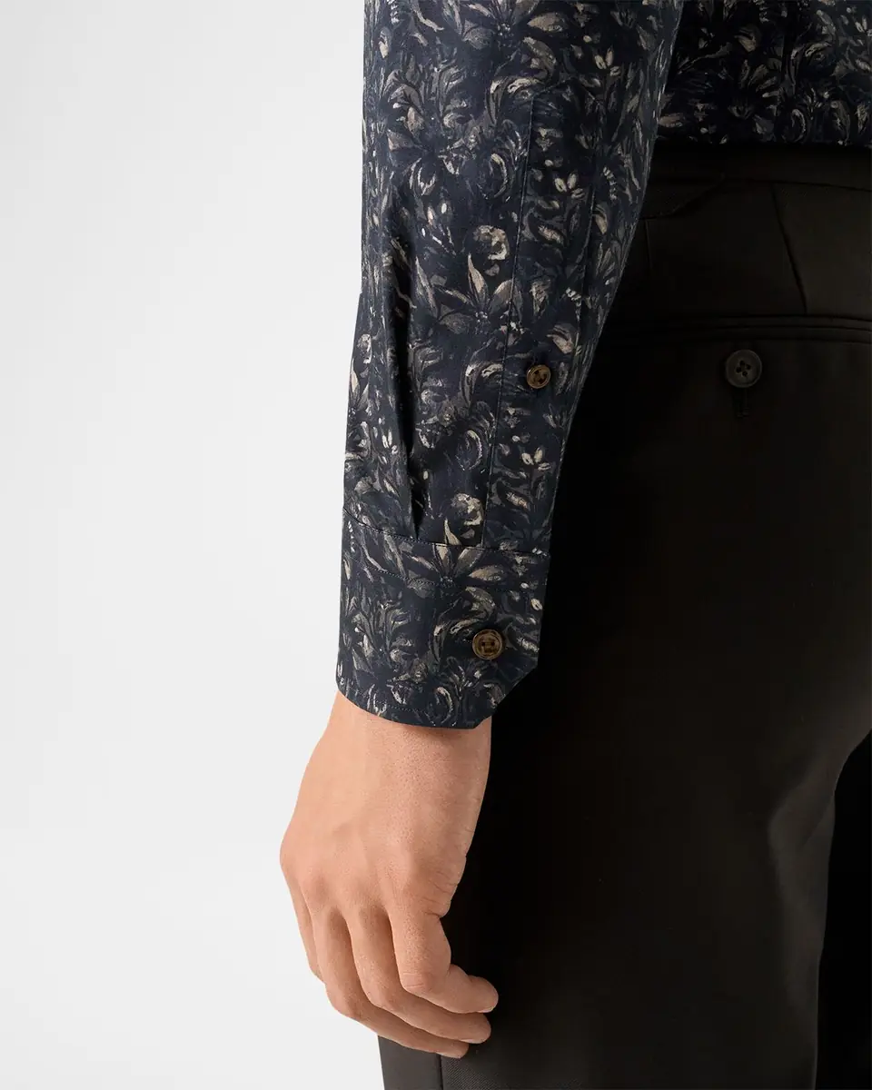 Eton Men's Slim Fit Floral Twill Dress Shirt | Thumbnail 8 Eton Men's Slim Fit Floral Twill Dress Shirt | Thumbnail 8