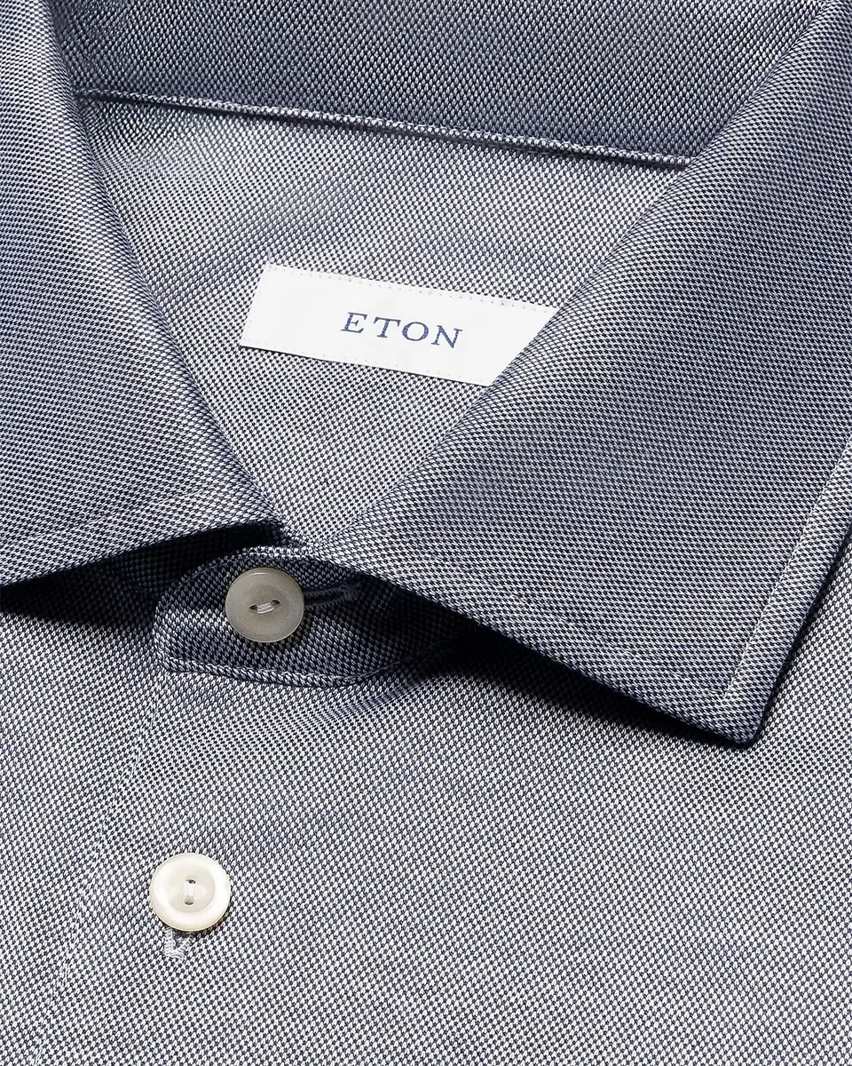 Eton Men's Filo di Scozia Cotton Jaquard Polo Shirt | Thumbnail 5 Eton Men's Filo di Scozia Cotton Jaquard Polo Shirt | Thumbnail 5