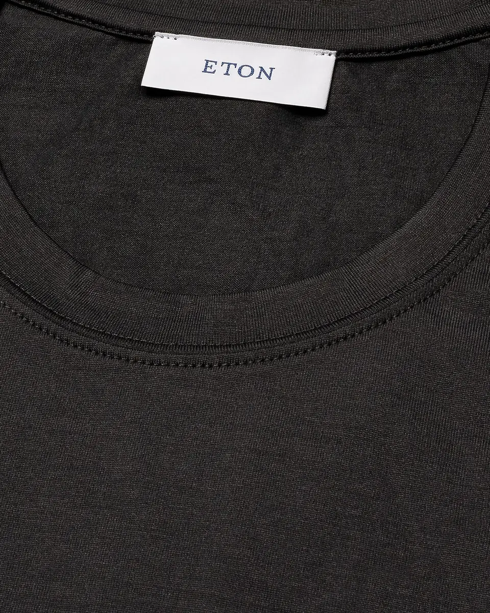 Eton Men's Cotton and Silk Solid Crewneck T-Shirt | Thumbnail 8 Eton Men's Cotton and Silk Solid Crewneck T-Shirt | Thumbnail 8