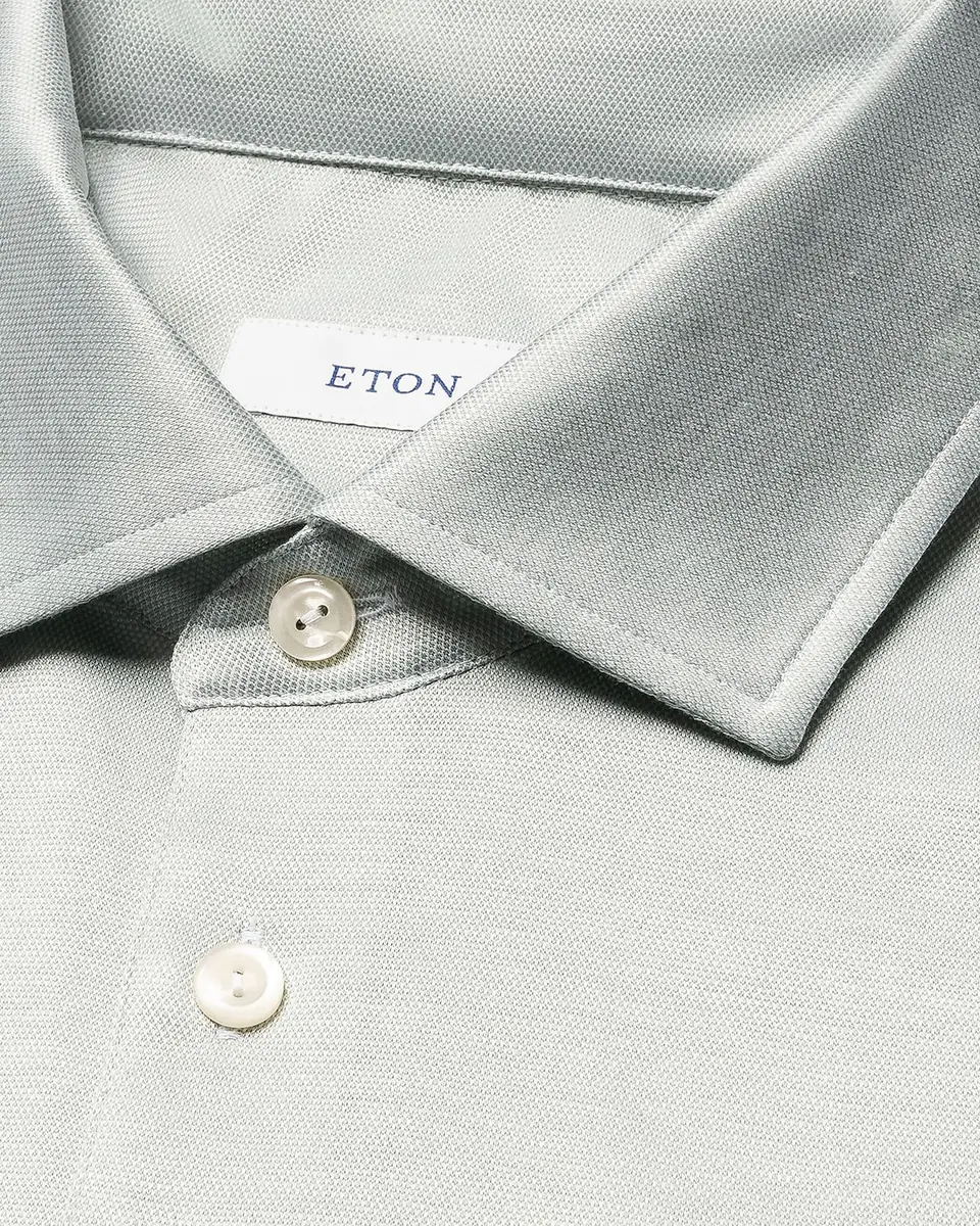 Eton Men's Filo di Scozia Cotton Jaquard Polo Shirt | Thumbnail 5 Eton Men's Filo di Scozia Cotton Jaquard Polo Shirt | Thumbnail 5