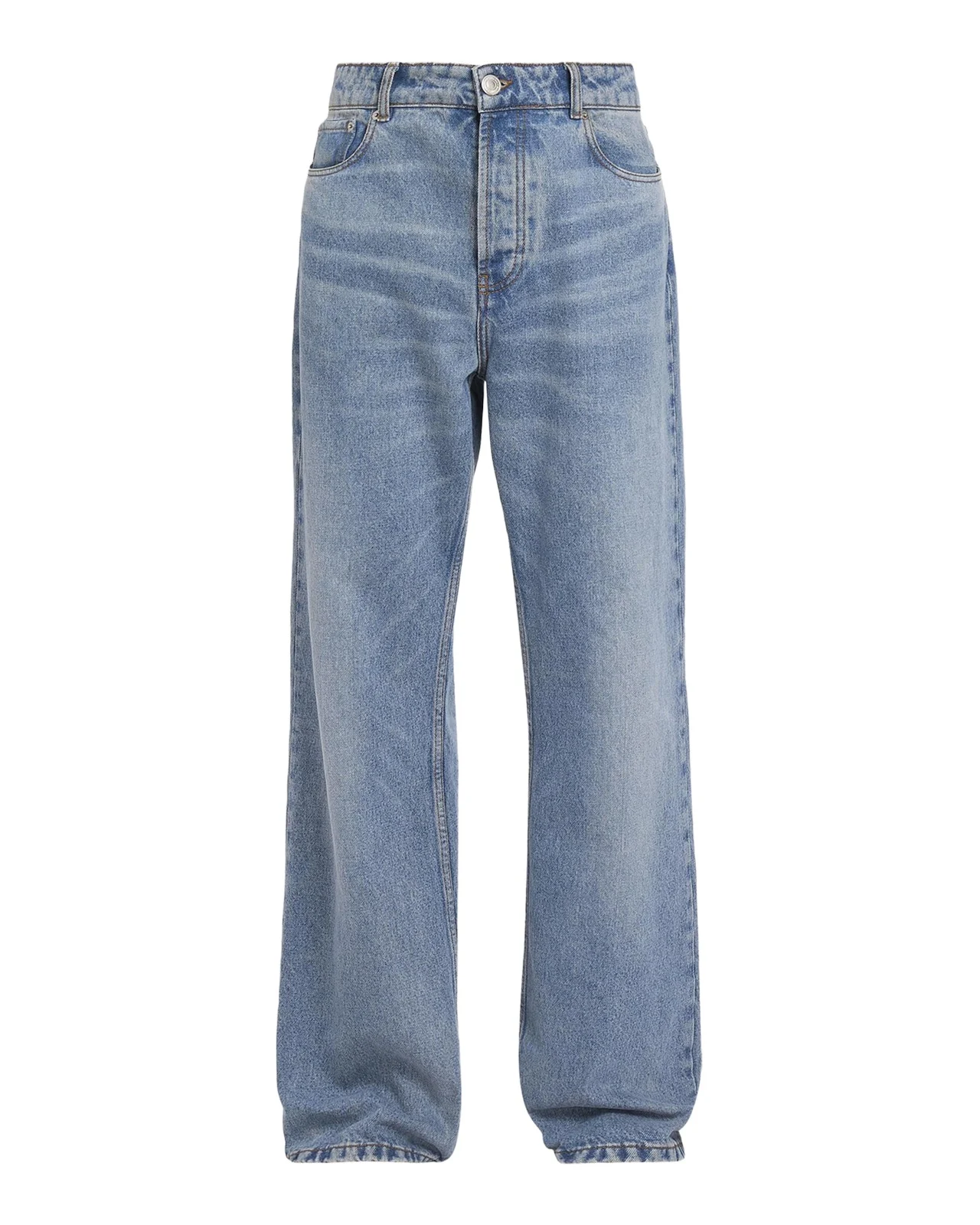 Men's Faded Denim Wide-Leg Jeans Men's Faded Denim Wide-Leg Jeans