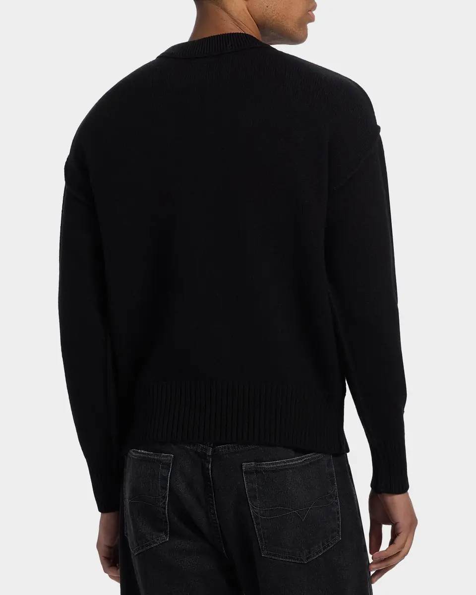 AMI PARIS Men's Ami De Coeur Wool Knit Crewneck Sweater | Thumbnail 3