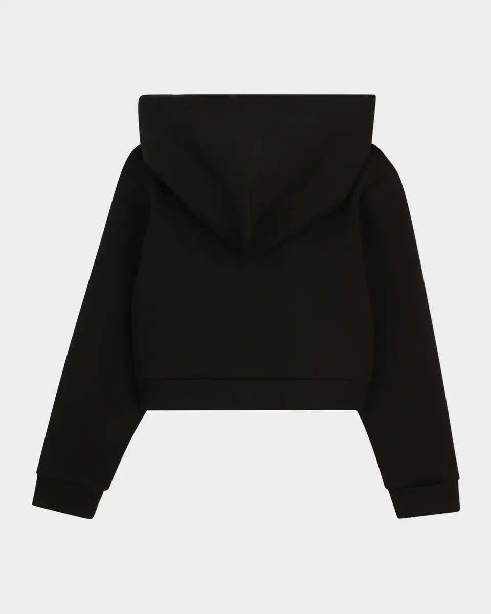 Marc Jacobs Girl's Contrast-Stitched Zip-Front Hoodie, Size 8-12 | Thumbnail 3 Marc Jacobs Girl's Contrast-Stitched Zip-Front Hoodie, Size 8-12 | Thumbnail 3