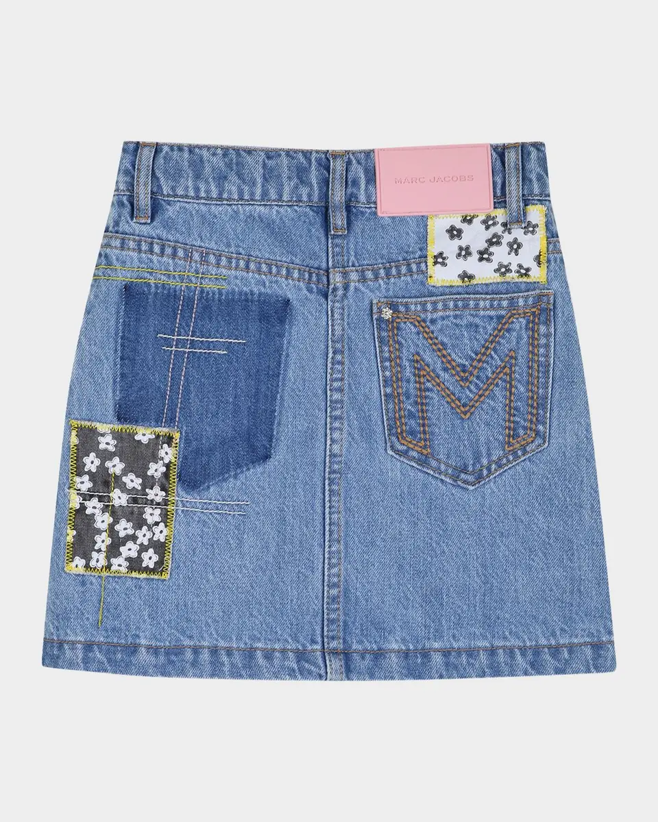 Marc Jacobs Girl's Patchwork Denim Mini Skirt, Size -12 | Thumbnail 3