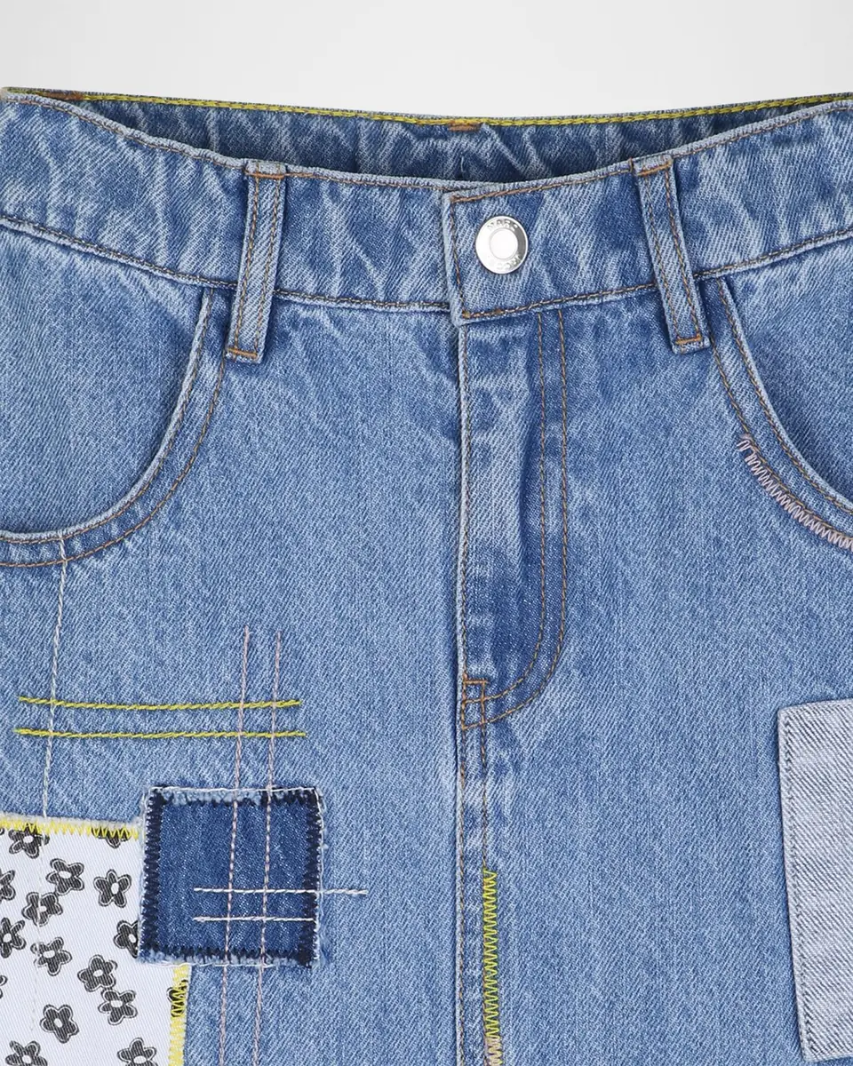 Marc Jacobs Girl's Patchwork Denim Mini Skirt, Size -12 | Thumbnail 4