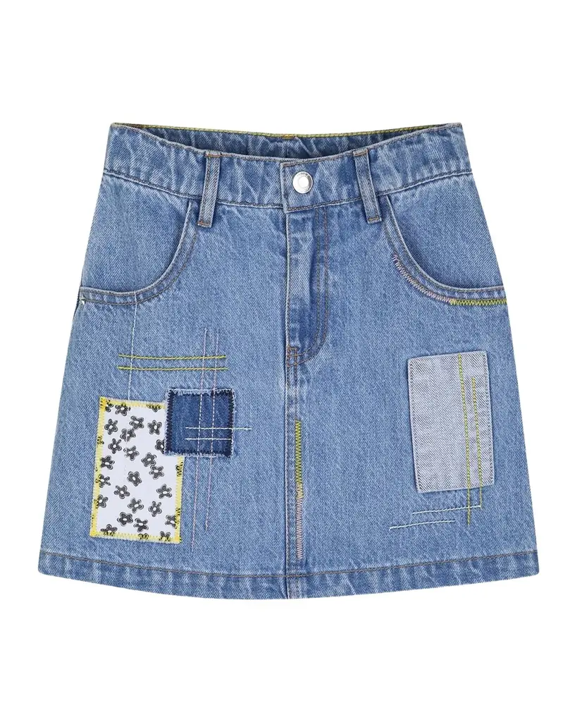Marc Jacobs Girl's Patchwork Denim Mini Skirt, Size -12 | Image 1 Marc Jacobs Girl's Patchwork Denim Mini Skirt, Size -12 | Image 1