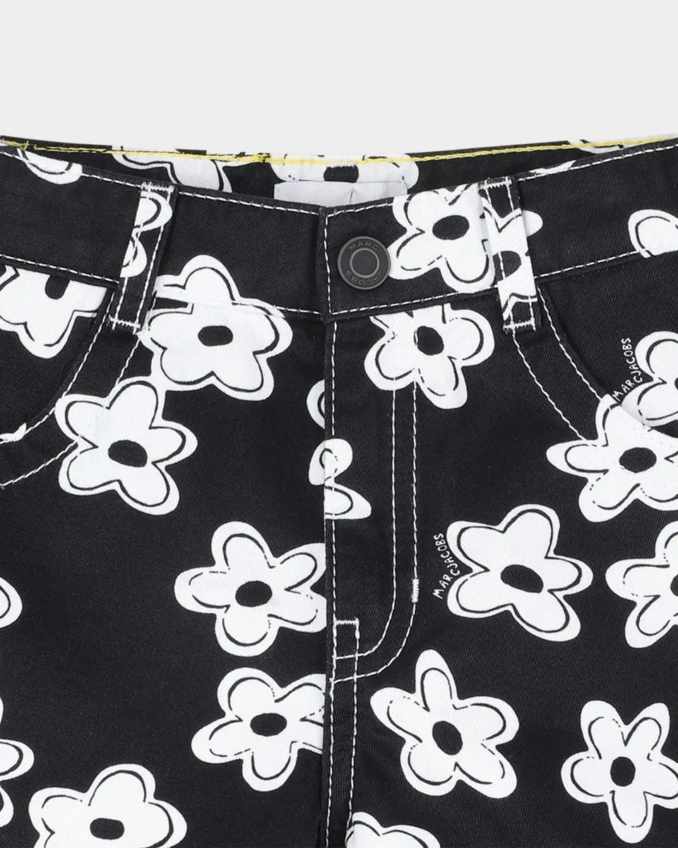 Marc Jacobs Girl's Daisy-Print Cotton Shorts, Size 4-6 | Thumbnail 3