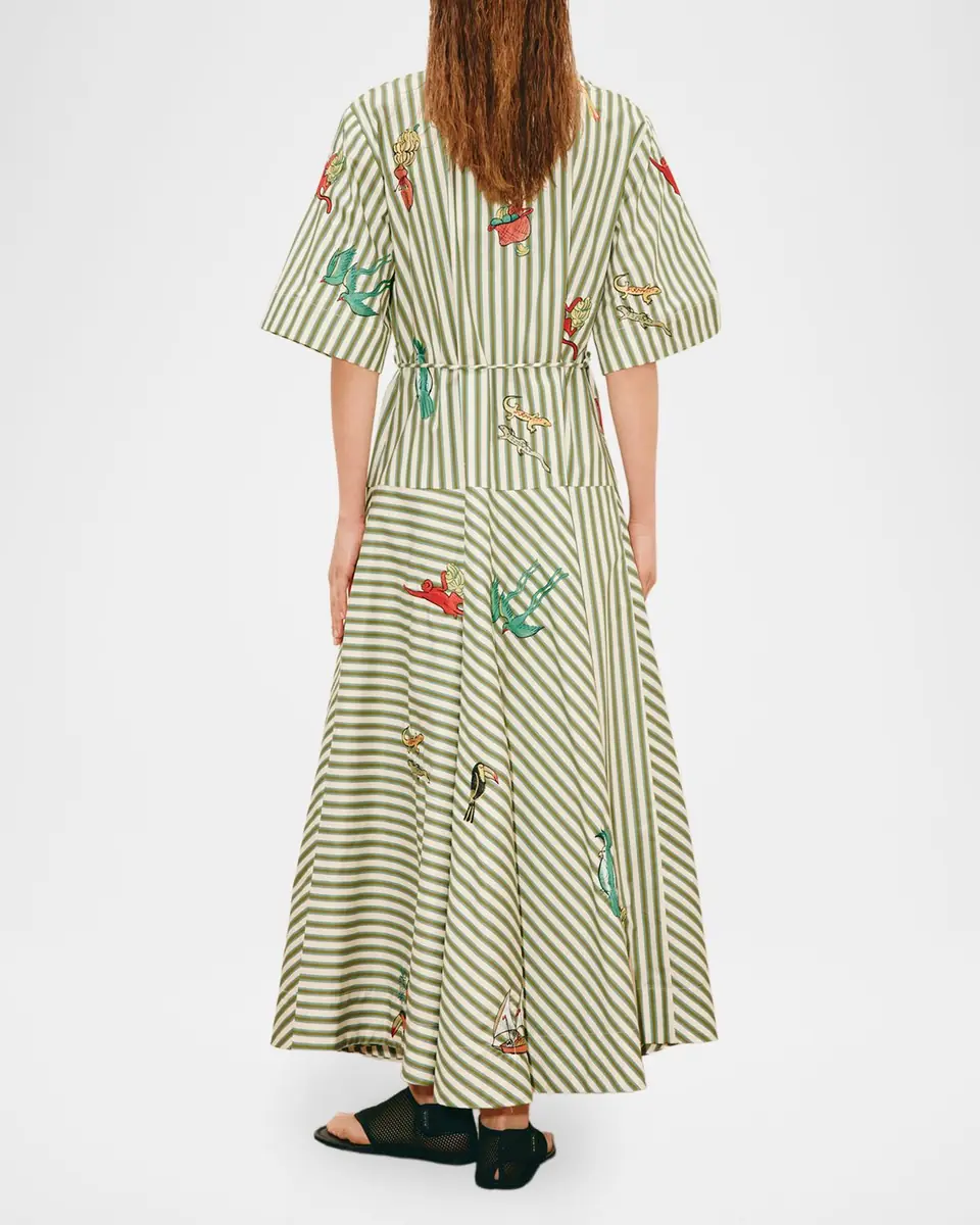 ALÉMAIS Bisou Embroidered Striped Shirtdress | Thumbnail 3 ALÉMAIS Bisou Embroidered Striped Shirtdress | Thumbnail 3