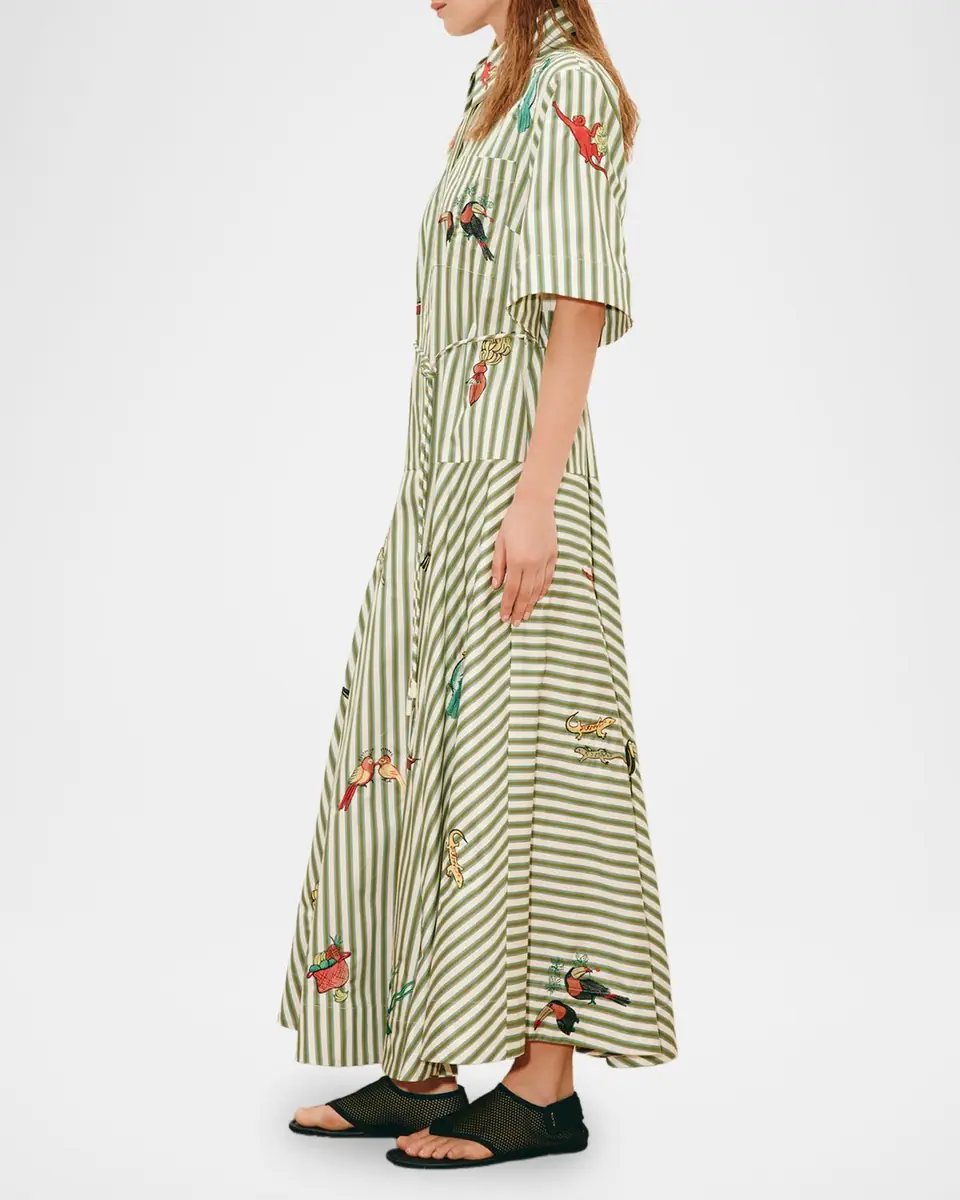 ALÉMAIS Bisou Embroidered Striped Shirtdress | Thumbnail 4 ALÉMAIS Bisou Embroidered Striped Shirtdress | Thumbnail 4