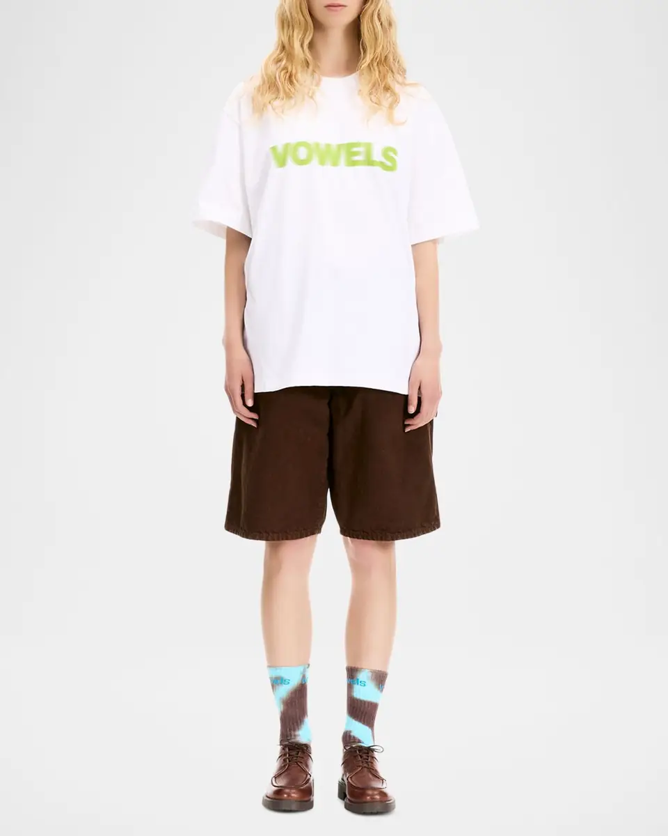 vowels Men's Cotton Blurred Logo T-Shirt | Thumbnail 2