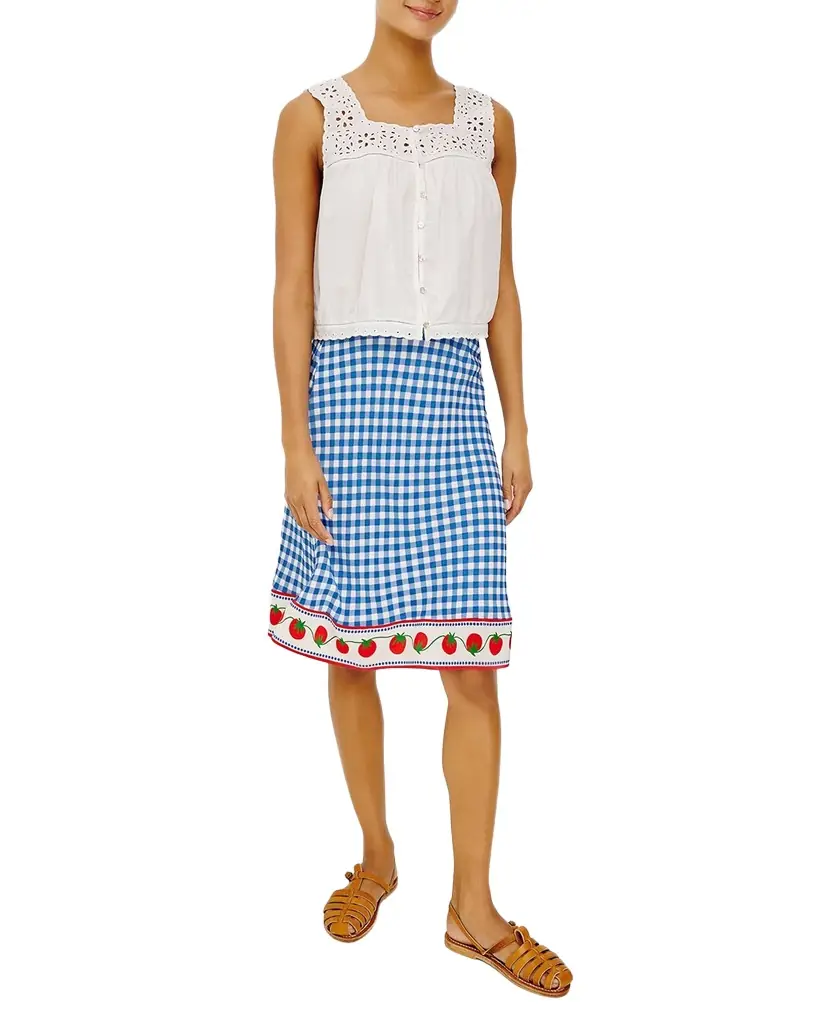 Rails x Giadzy Grazia Gingham Tomato Skirt | Image 1 Rails x Giadzy Grazia Gingham Tomato Skirt | Image 1
